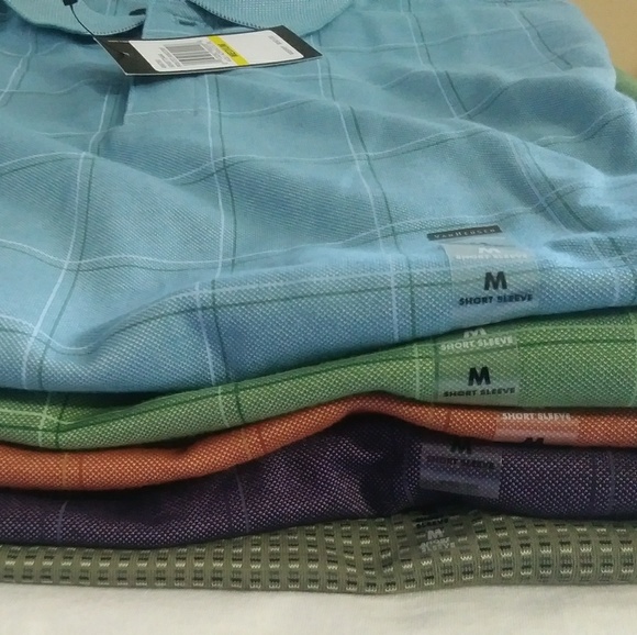 *SOLD!!!* Lot Of 5 VAN HEUSEN MEN'S POLO SHIRTS - Picture 2 of 4